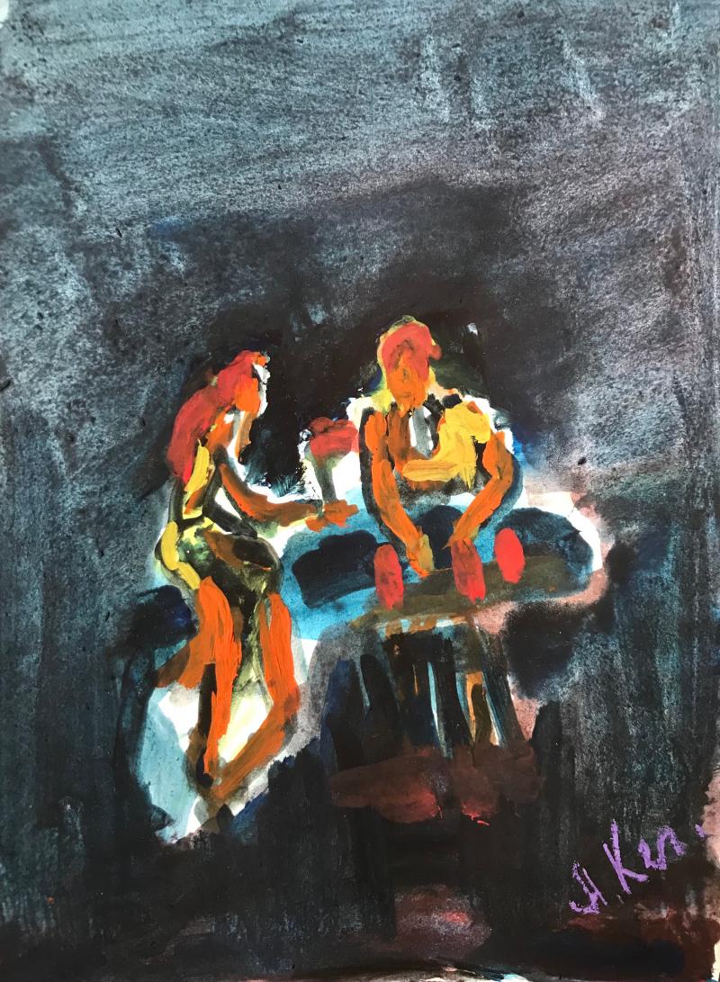 Alla Kechedzhan In the Bar