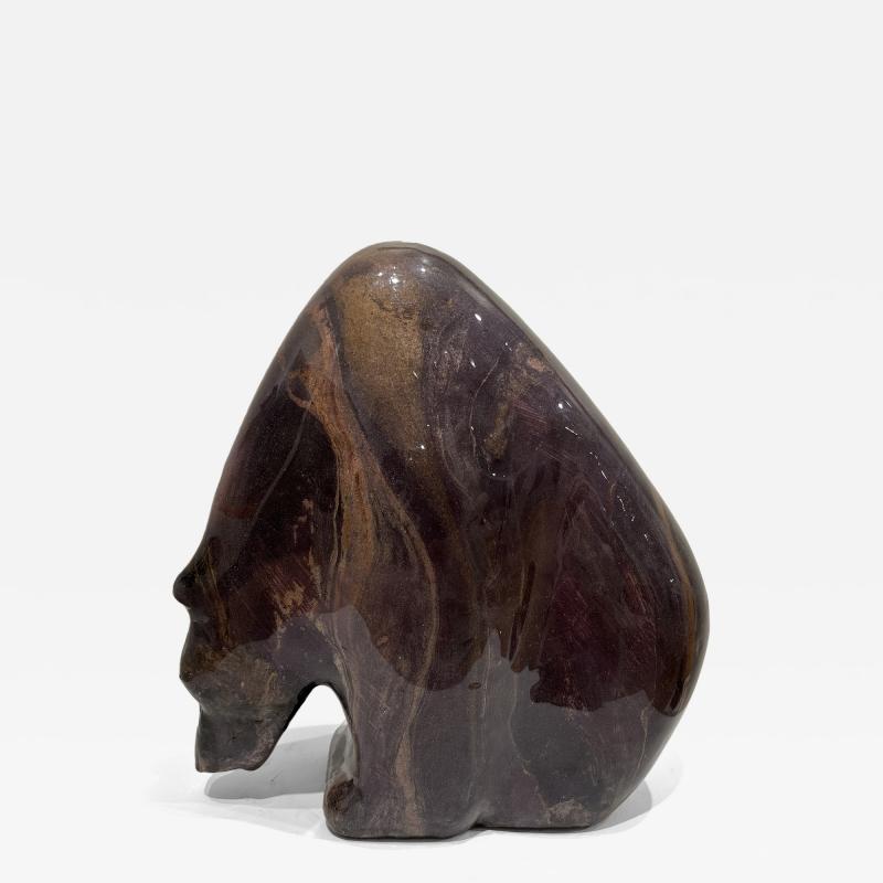 Allan Waidman Large Bear Violet Copper Swirl