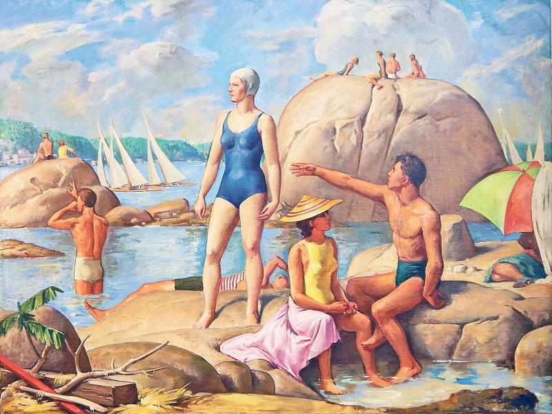 Allyn Cox Cape Ann Wingaersheek Beach by Allyn Cox 1896 1982 USA oil on canvas 1944