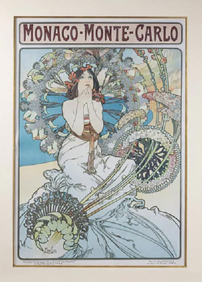 Alphonse Maria Mucha Alphonse Mucha Monaco Monte Carlo Lithograph