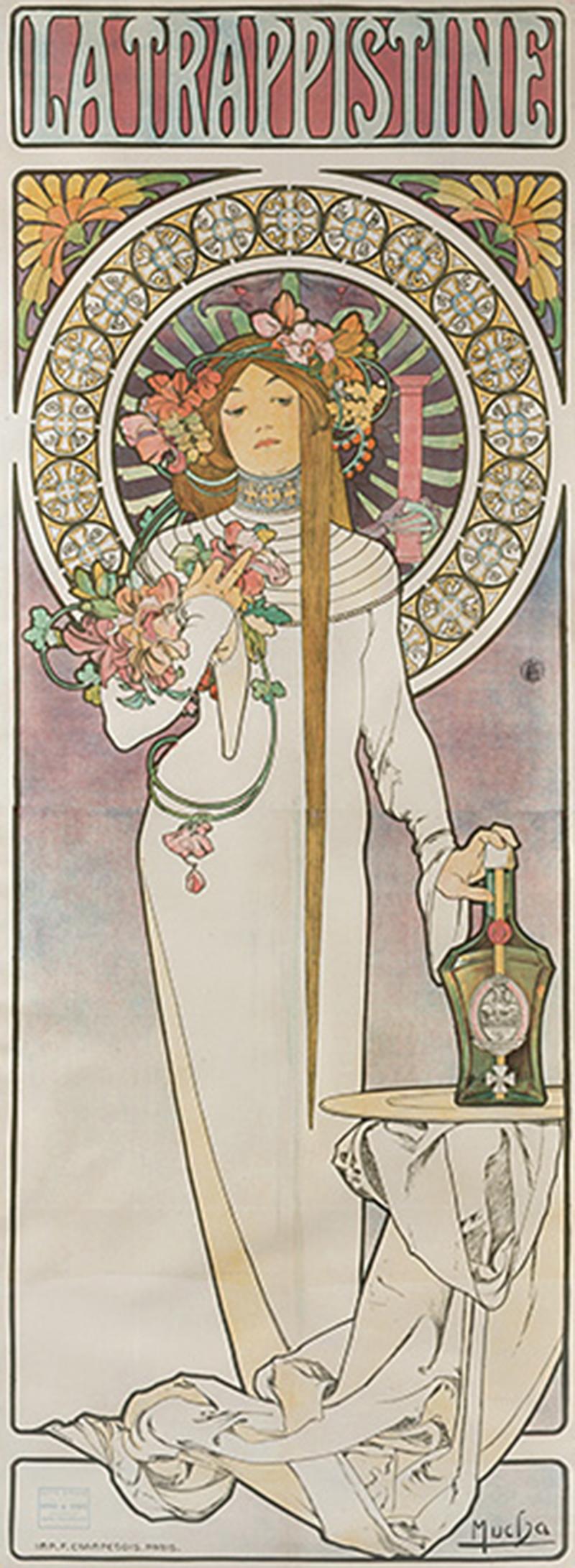 Alphonse Maria Mucha - French Art Nouveau LIthograph, 