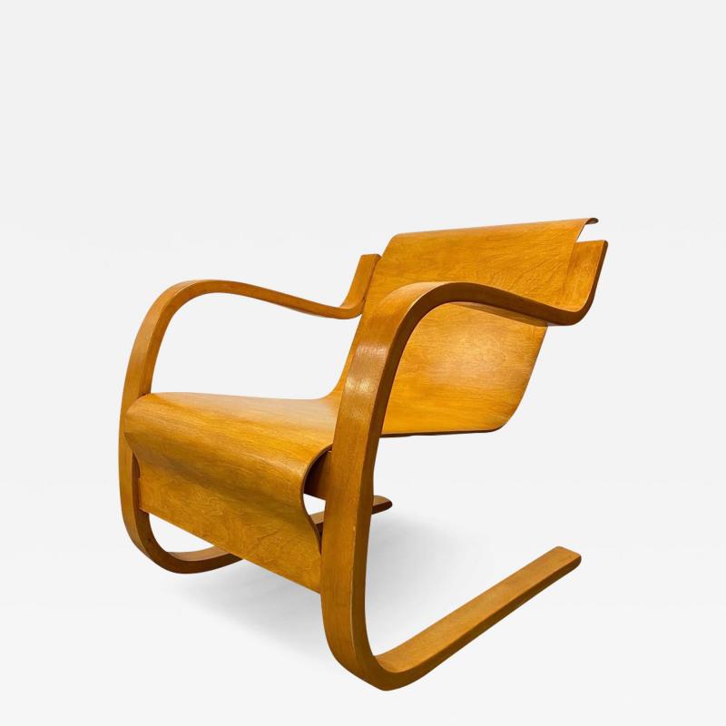 Alvar Aalto Early Alvar Aalto Spring Chair Model 42 Bent Plywood and Birch Artek 1950s