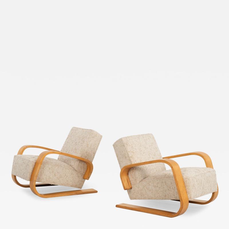 Alvar Aalto Pair of Alvar Aalto for Artek Tank Chairs Finland 1937