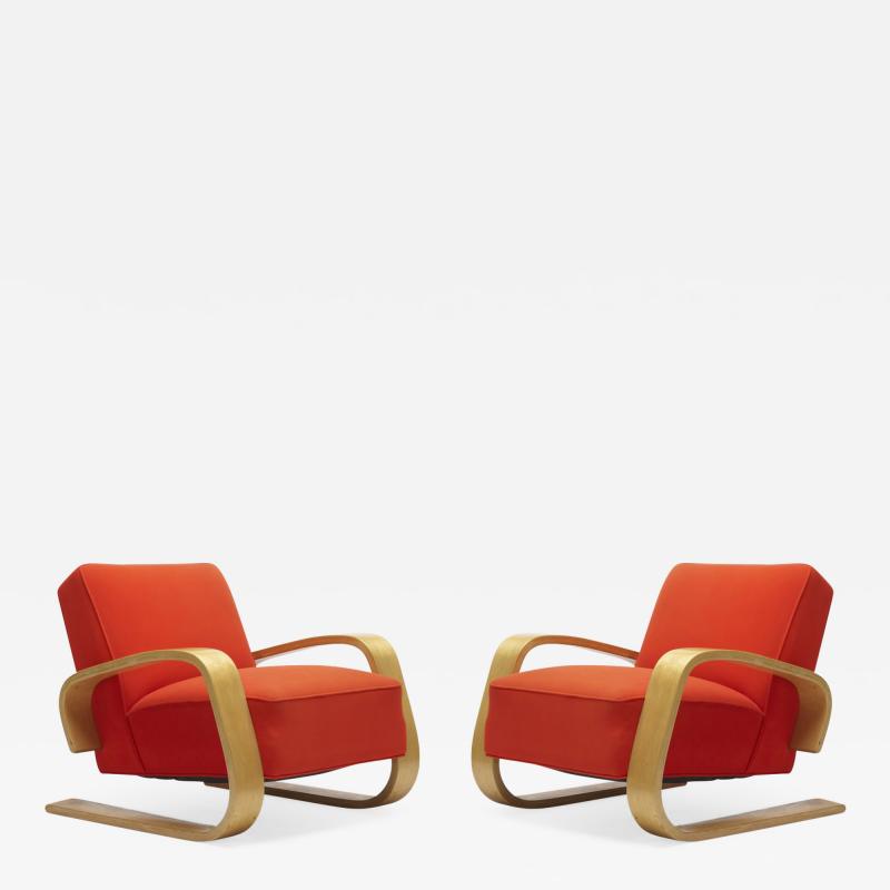 Alvar Aalto Pair of Tank Lounge Chair by Alvar Aalto