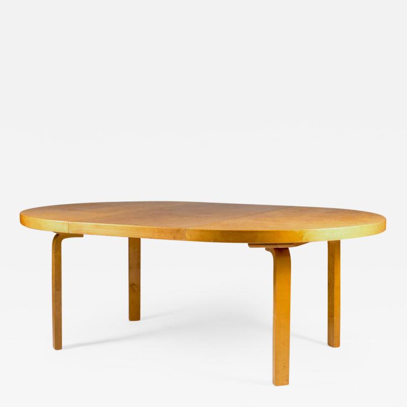Alvar Aalto Rare Dining Table by Alvar Aalto in Karelian Birch