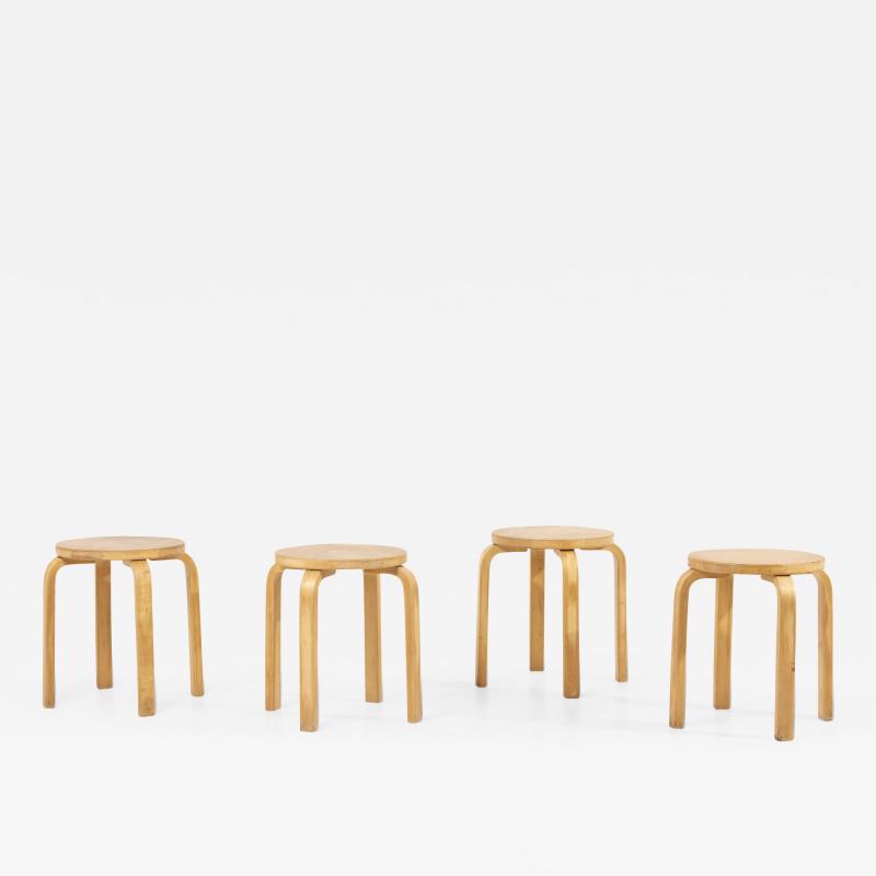 Alvar Aalto Set of 4 Early Alvar Aalto Stools Finland 1950s