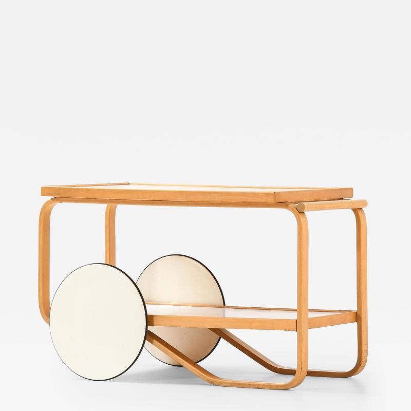 Alvar Aalto Trolley in Birch and Lacquer by Alvar Aalto 1936