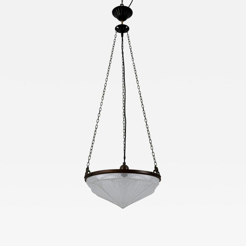 Amazing Art Deco Design Chandelier or Pendant Lamp Germany 1970s