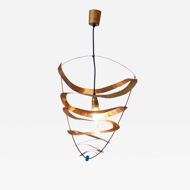 Amazing Highly Decorative Postmodern Pendant Lamp or Hanging Light Italy 1980s