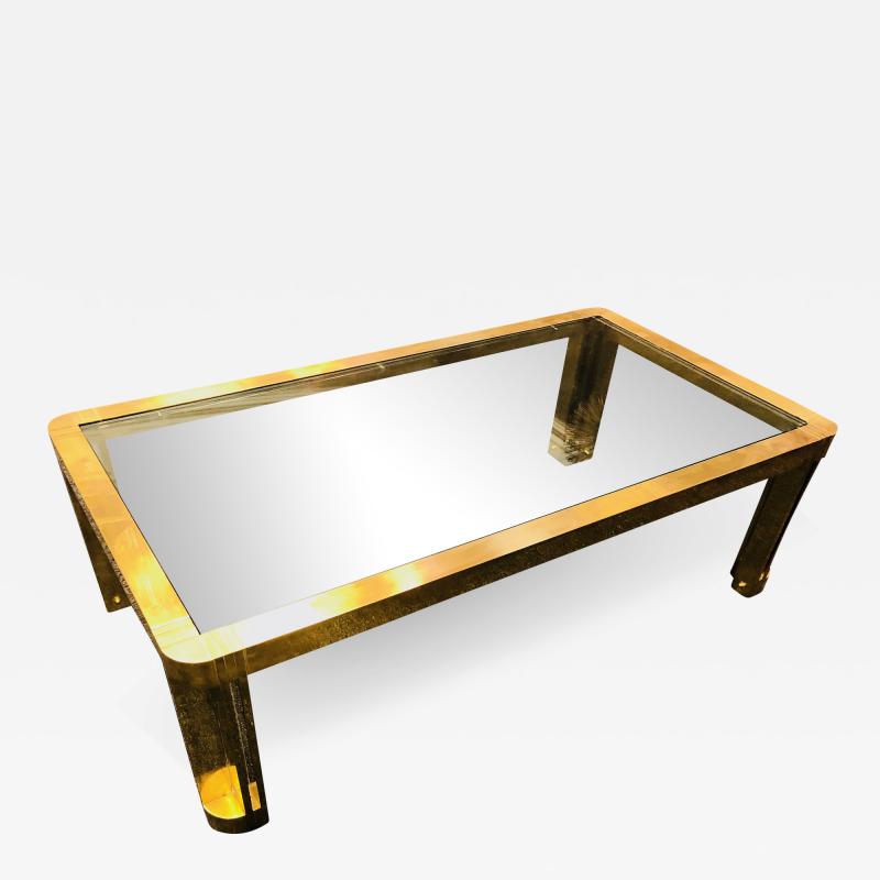 Amazing Italian Brass Coffee Table With Great Design
