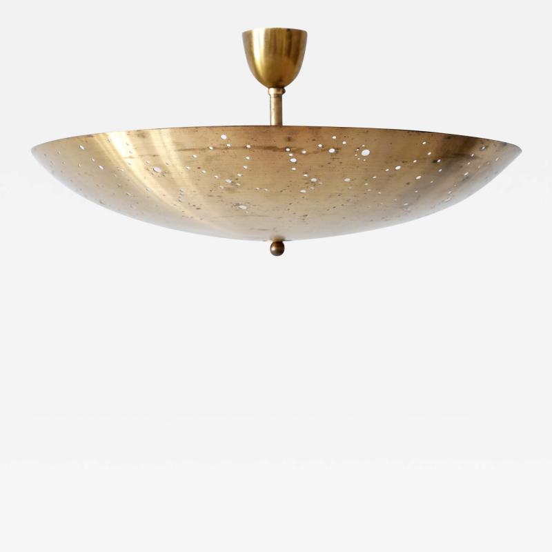 Amazing Large Mid Century Modern Brass Pendant Lamp Star Sky Germany 1950s
