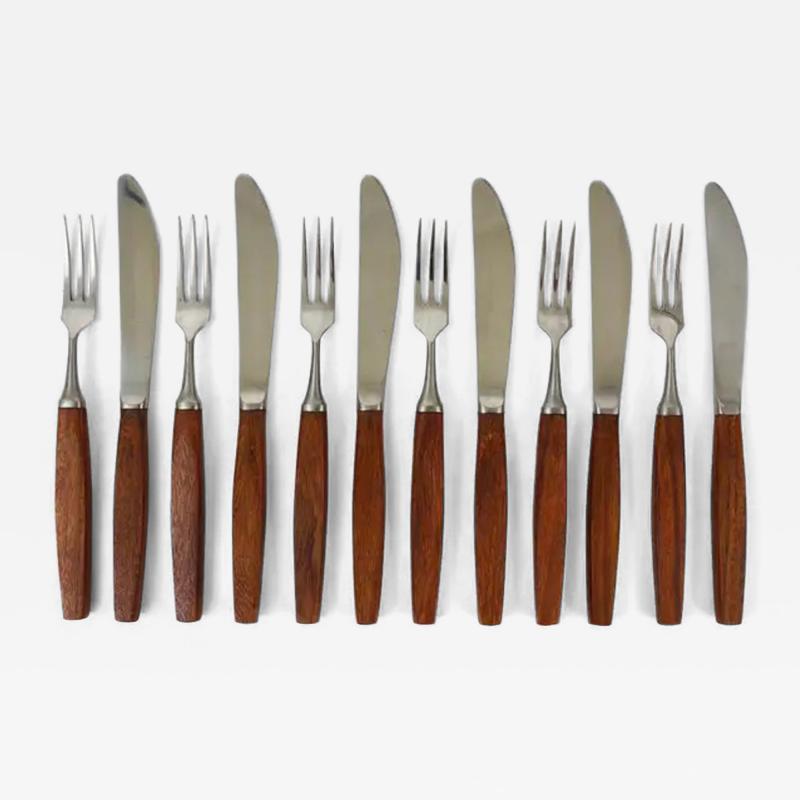Amboss Austria Boxed Amboss Mid Century 6 Knives And 6 Forks Flatware Cutlery Austria 1950s