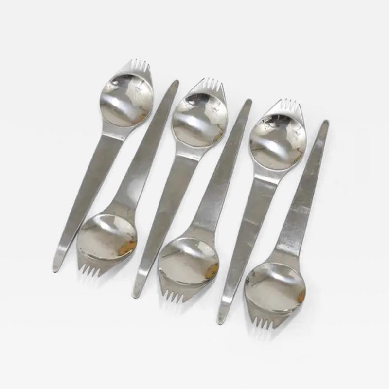 Amboss Austria Up to 7 Midcentury Party Spork Spoon Fork Flatware G ffel by Amboss Austria