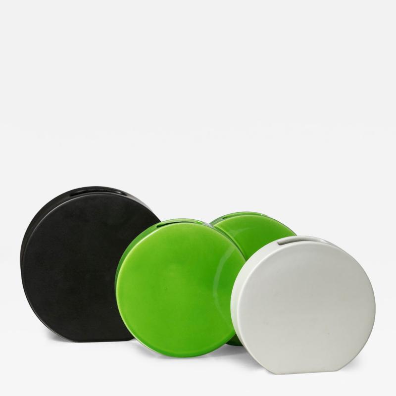 Ambrogio Pozzi Set of Three Ceramic Vases by Ambrogio Pozzi for Ceramiche Pozzi