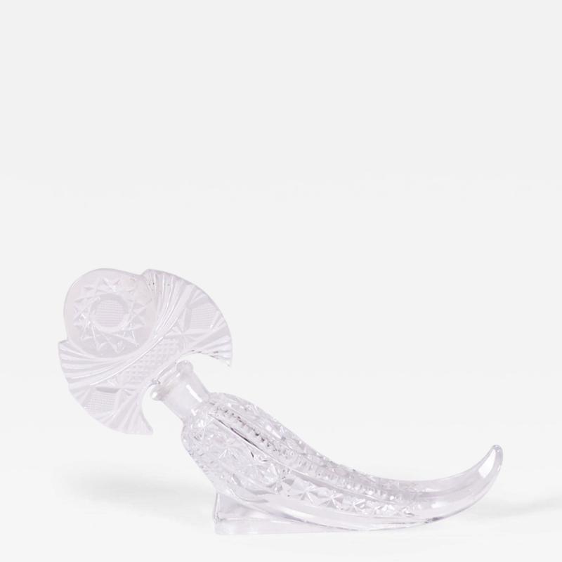 American Art Deco Cornucopia Crystal Perfume Bottle