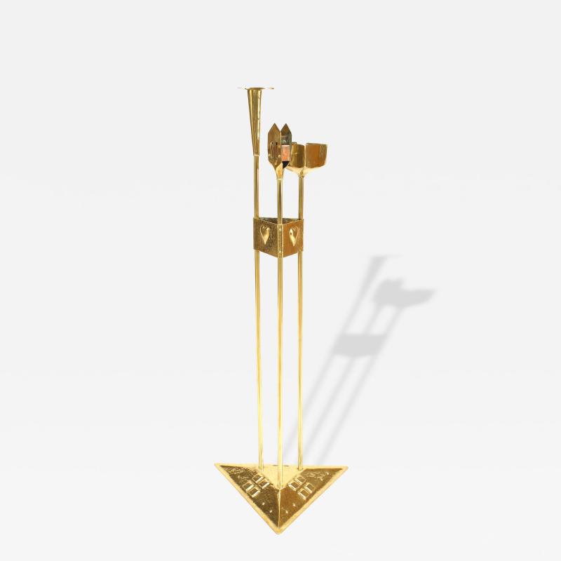 American Arts Crafts Brass Smoking Stand