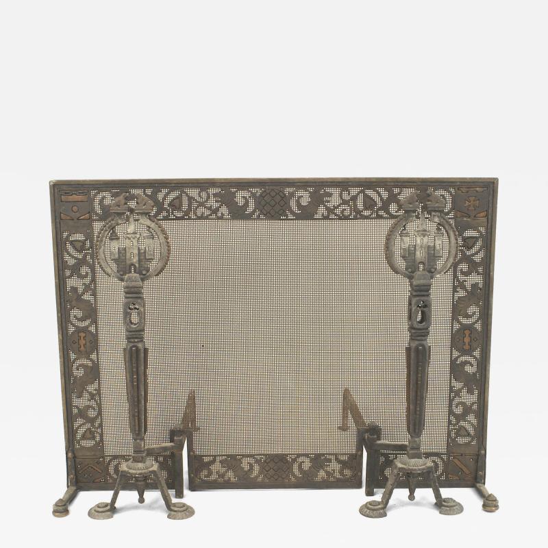 American Arts and Crafts Fireplace Andirons
