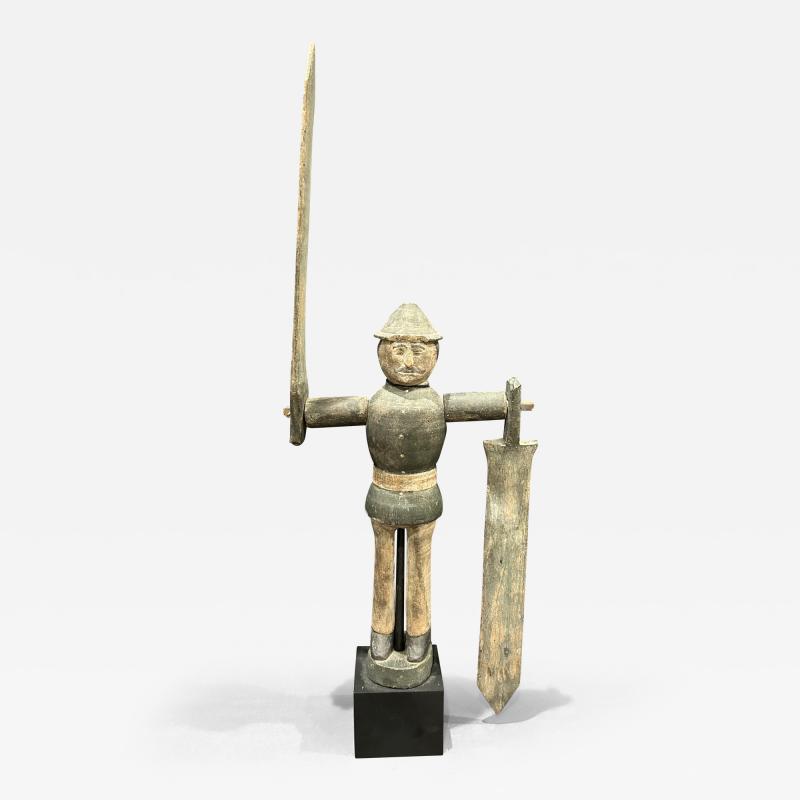 American Carved and Painted whirligig soldier 