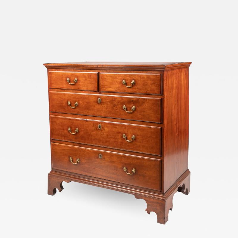 American Chippendale cherry chest of drawers