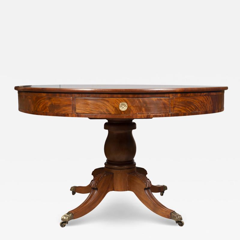 American Classical Mahogany Drum Table