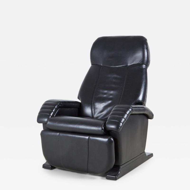 American Contemporary Black Leather Massage Chair