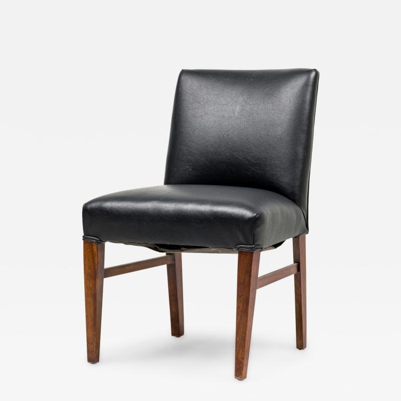 American Contemporary Black Leather Side Chair