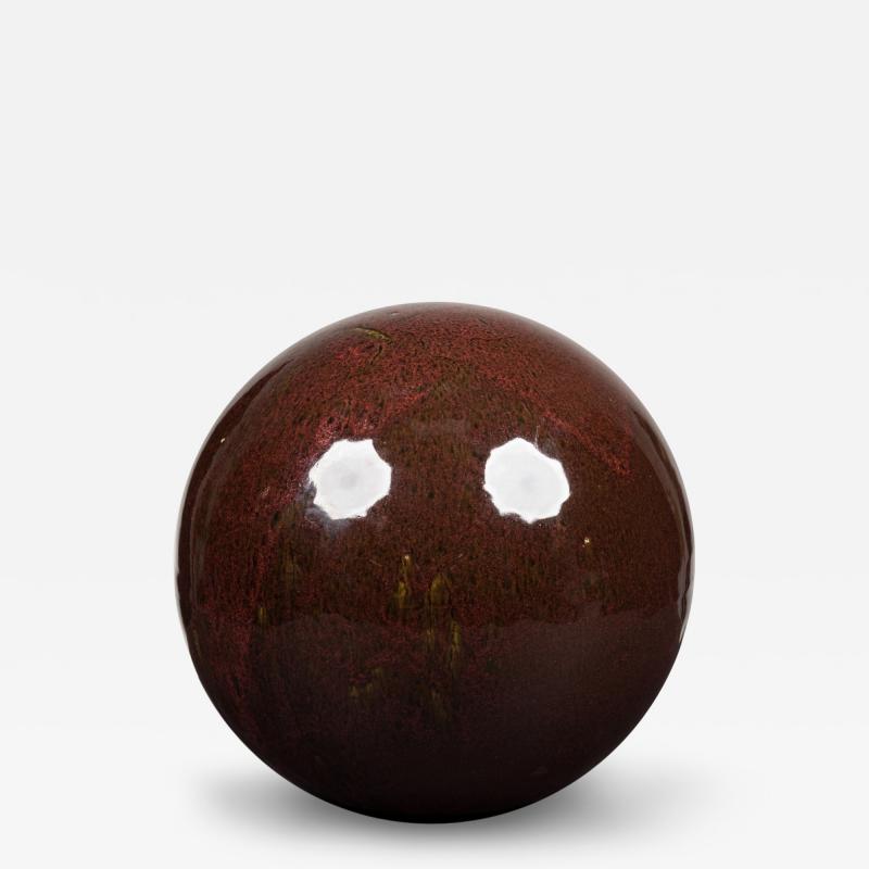 American Contemporary Brown Ceramic Sphere