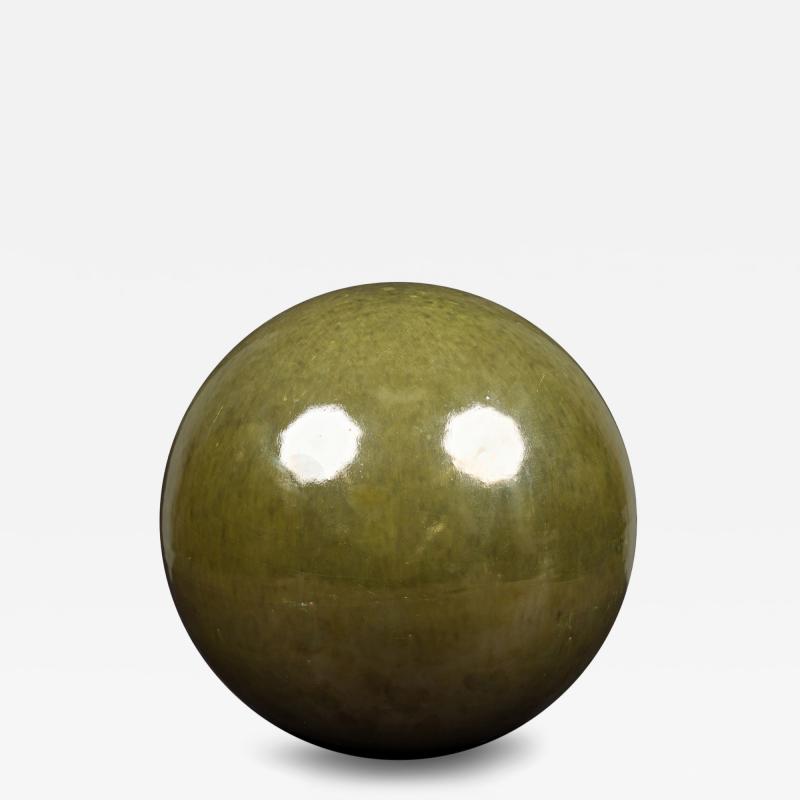 American Contemporary Green Ceramic Sphere