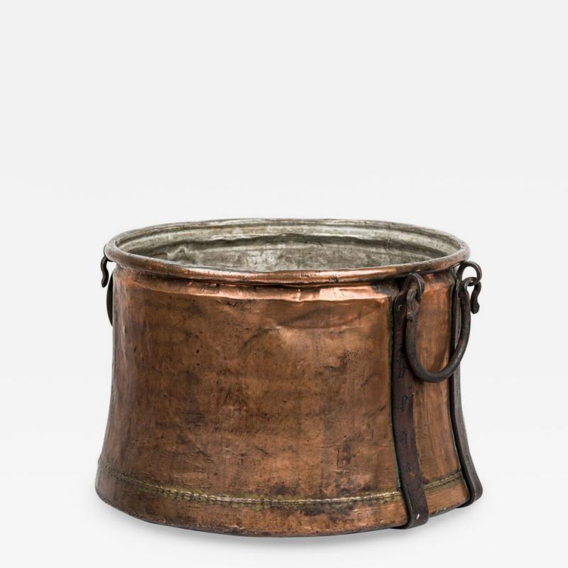 American Country Large Copper Firewood Bucket
