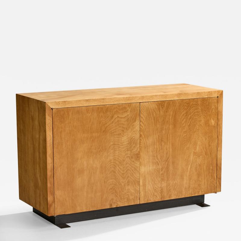 American Designer Cabinet with Maple and Metal 1950s
