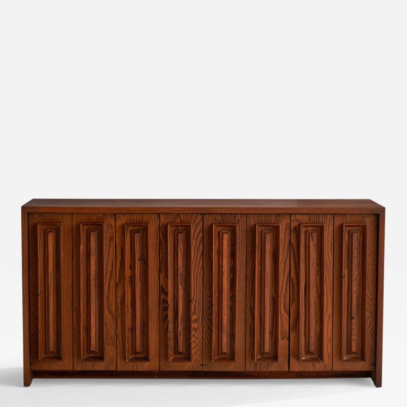 American Designer Cabinet with Pine and Walnut USA 1950s