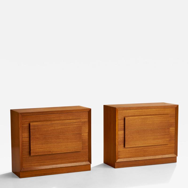American Designer Chests of Drawers in Walnut USA 1940s
