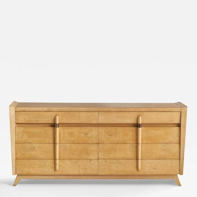 American Designer Dresser with Maple and Brass USA 1950s