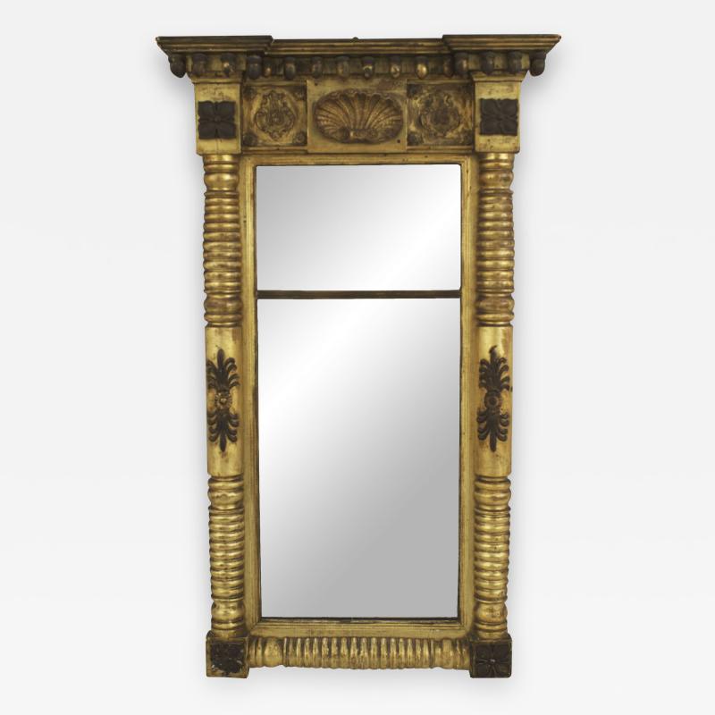 American Empire Gilt and Ebonized Wood Pier Mirror