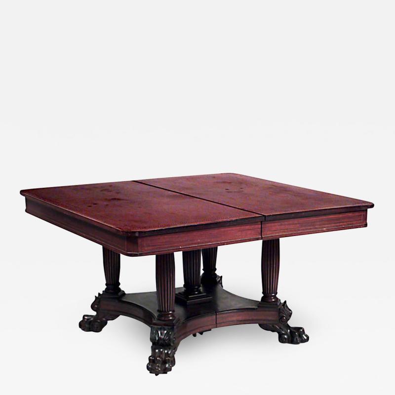 American Empire Mahogany Dining Table