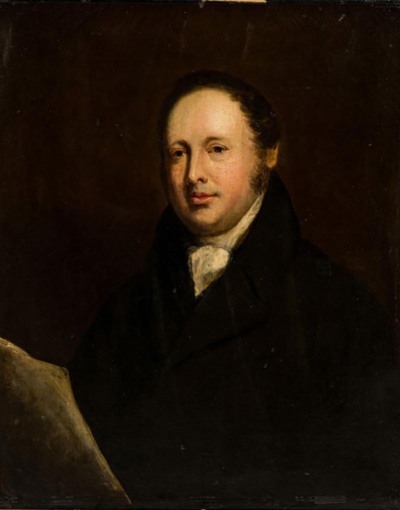 American Federal Man in Black Portrait