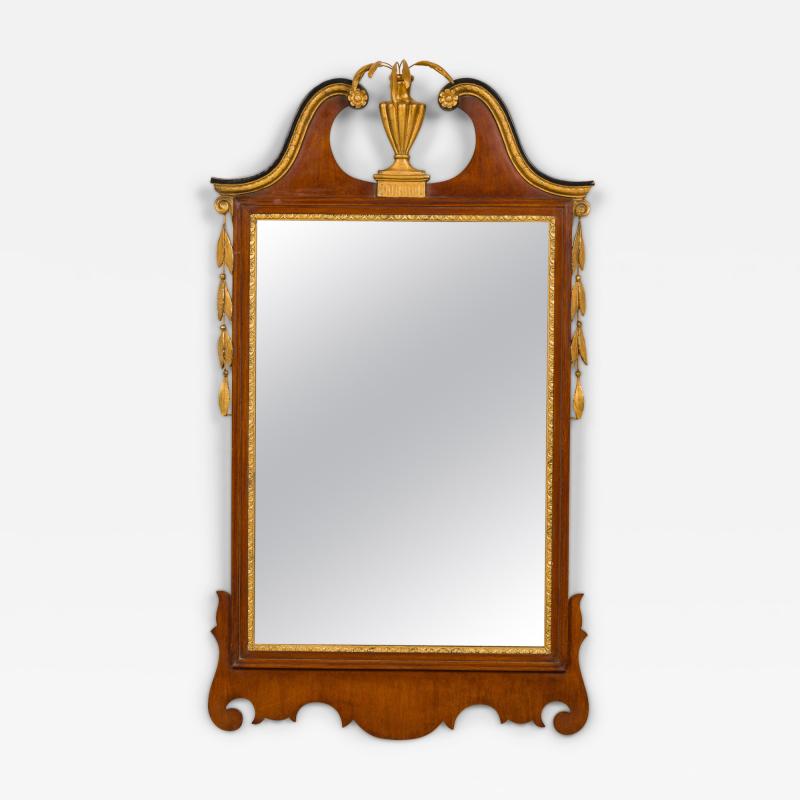 American Federal style Mahogany and Gold Wall Mirror