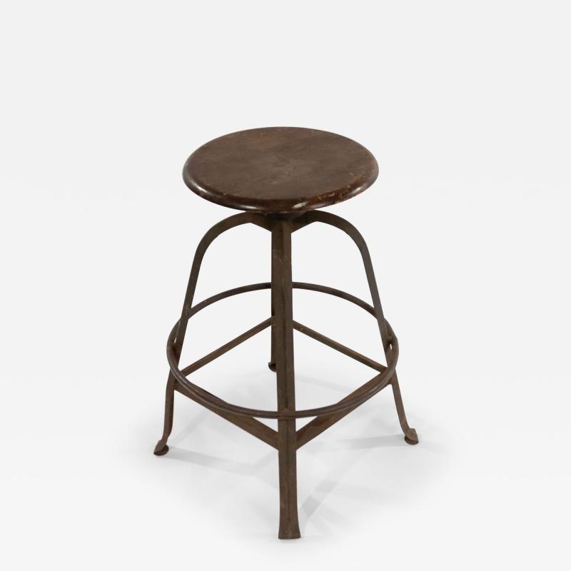 American Industrial Metal Swivel Stool