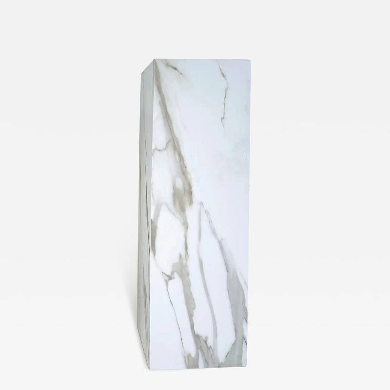 American Made Porcelain 36 Tall Pedestal in Faux Variegated Marble