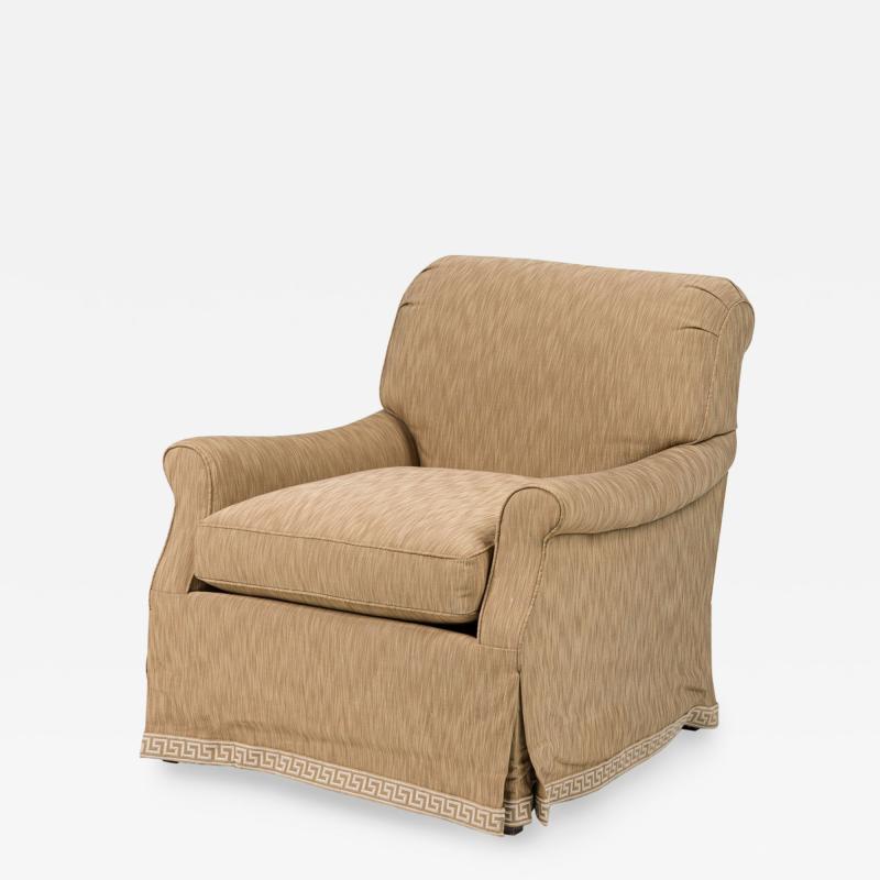 American Mid Century Beige Round Back Armchair