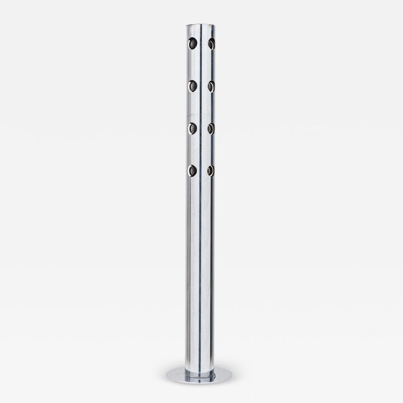 American Mid Century Chrome Cylindrical Floor Flamp
