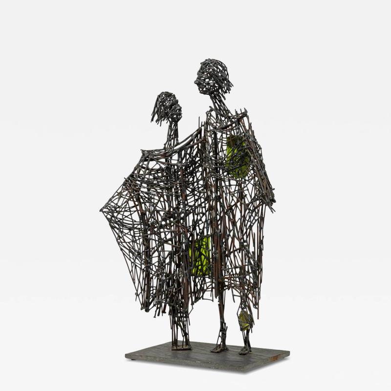 American Mid Century Heart of Glass Figurative Sculpture