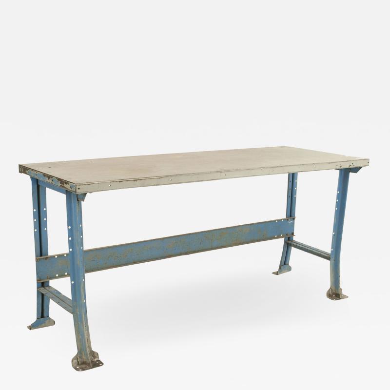American Mid Century Industrial Steel Work Table