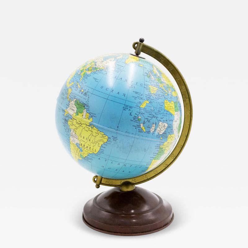 American Mid Century Metal Globe