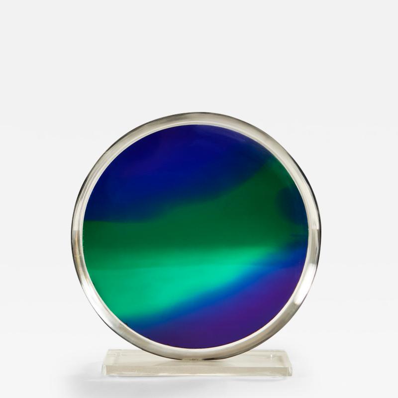American Mid Century modern circular Lucite sculpture