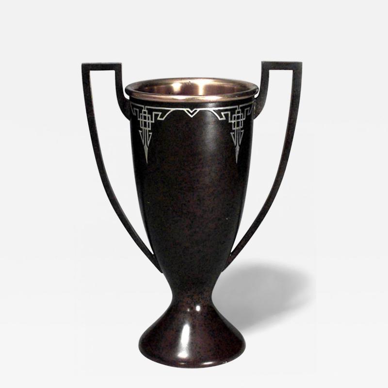 American Mission Heintz Art Metal Bronze Patinated Vase