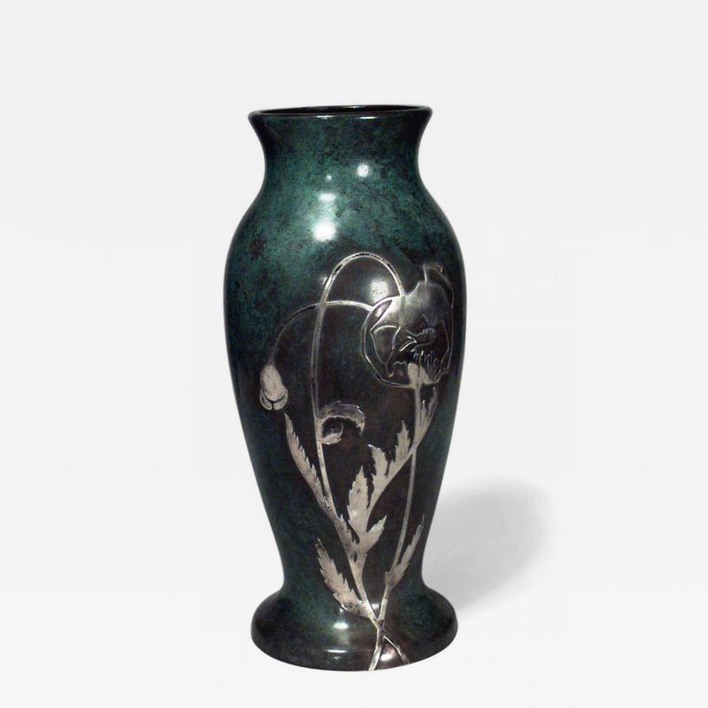 American Mission Heintz Art Metal Patinated Bronze Vase