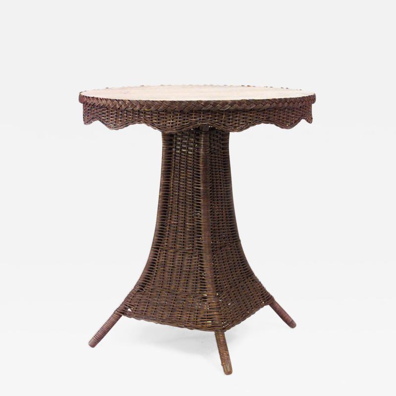 American Mission Natural Wicker Center Table
