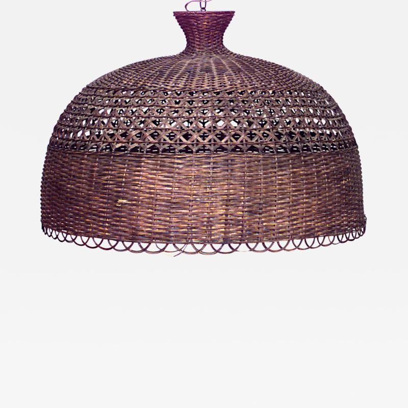 American Mission Natural Wicker Dome Shaped Ceiling Shade
