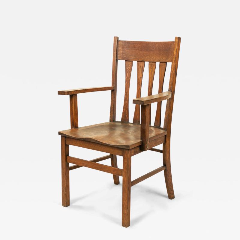 American Mission Slat Back Wooden Armchair